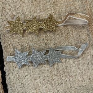 star glitter headband set